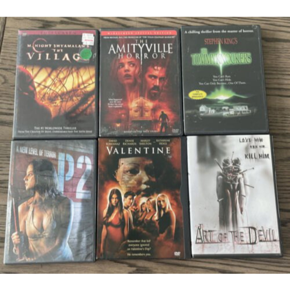 horror dvd lot, Amityville Horror, Valentine, Village, tommyknockers